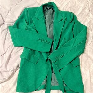 Shein Vibrant Green Blazer with Belt